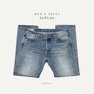 LEVI'S | Men's Org. 501 Jeans Vintage Light Wash Classic Straight Leg 38 X 32
